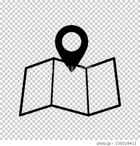 マップ　地図のアイコン_ベクターイラスト 138529411
