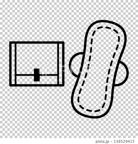 月經用品 - 衛生棉圖示_向量圖 月經用品 - 衛生棉圖示_向量圖 138529415