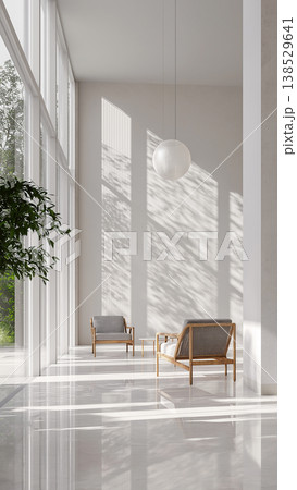 高級別荘のミニマルな部屋 138529641