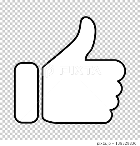 ハンドサイン：goodのシンプルなアイコンイラスト001 138529830