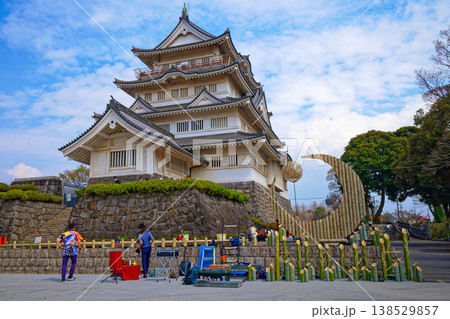 千葉城さくら祭り　竹灯籠　千葉開府900年記念　月星紋 138529857
