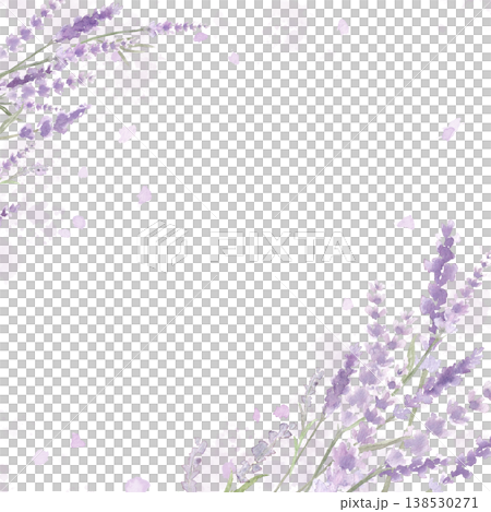 水彩薰衣草畫框 138530271