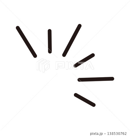 見出し強調ワンポイントあしらい集中線素材 138530762