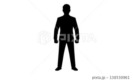 スーツの男性のシルエット スーツの男性のシルエット 138530961