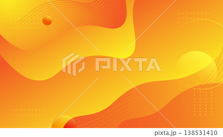 Abstract Orange Gradient Waves Background 138531410
