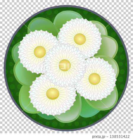 雛菊插圖,圓形背景 雛菊插圖,圓形背景 138531422