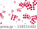 パターン背景　ハートのパターン 138531482