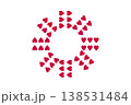 パターン背景　ハートのパターン 138531484