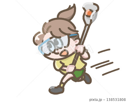 ラクロスをする人のイラスト ラクロスをする人のイラスト 138531808