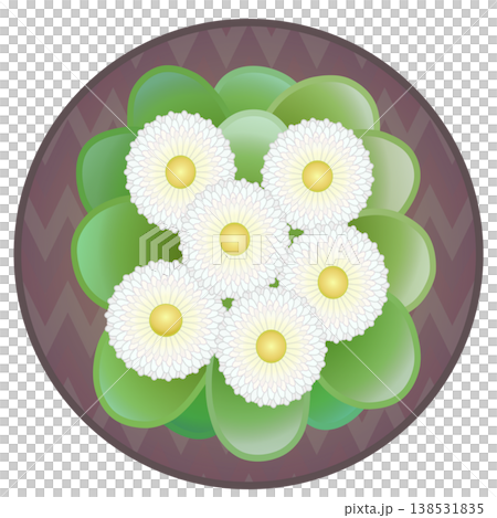 雛菊插圖,圓形背景 雛菊插圖,圓形背景 138531835