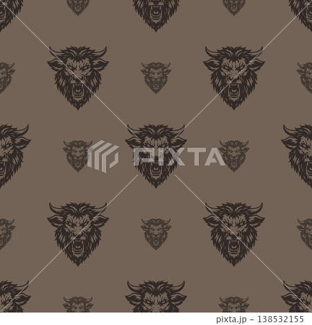 Vector pattern tribal cow logo Vector pattern tribal cow logo 138532155