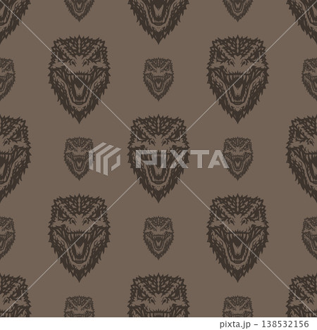 Vector pattern tribal dinosaur logo 138532156