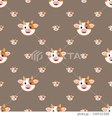 Vector seamless pattern of a cow Vector seamless pattern of a cow 138532160