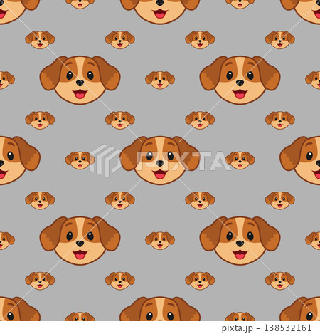 Vector seamless pattern of a dog Vector seamless pattern of a dog 138532161