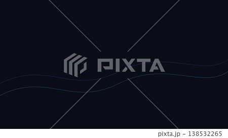 Abstract dark background with flowing wave lines minimal glowing curves futuristic technology style for modern branding digital design and presentation 138532265