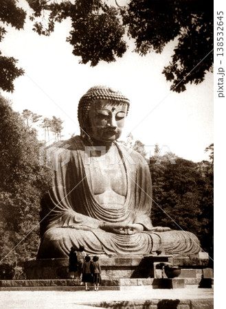 古写真 1953-1954年 鎌倉大仏 古写真 1953-1954年 鎌倉大仏 138532645
