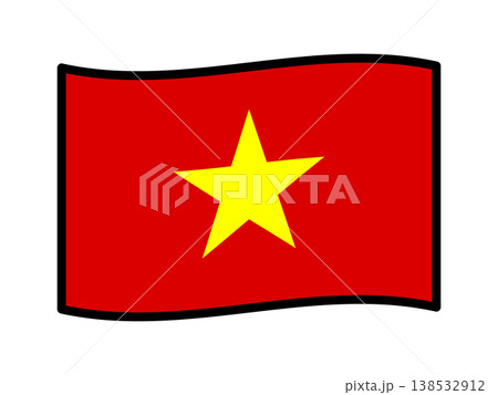 ベトナムの国旗のイラスト素材3 ベトナムの国旗のイラスト素材3 138532912