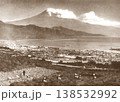 古写真　1953-1954年　静岡県　日本平から茶畑越しに望む富士山 138532992