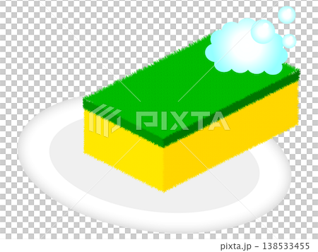 Illustration of a dishwashing sponge (3) 138533455