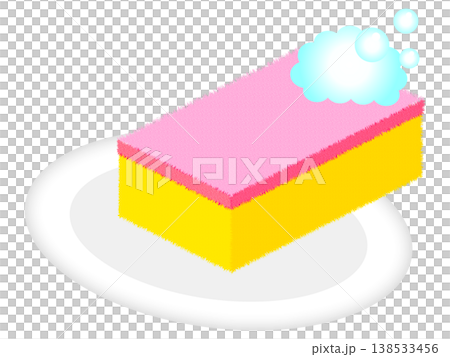 Illustration of a dishwashing sponge (4) Illustration of a dishwashing sponge (4) 138533456