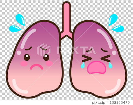 Cute lung illustration material 4 138533479