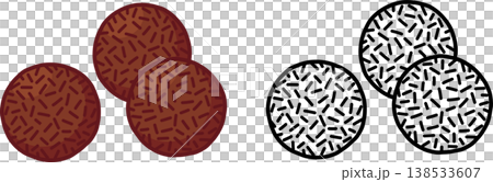 Brigadeiro Brazilian chocolate candy drawing 138533607