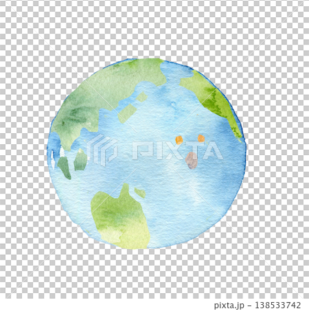 水彩の地球キャラクター 驚き 表情 環境 SDGs エコ 水彩の地球キャラクター 驚き 表情 環境 SDGs エコ 138533742