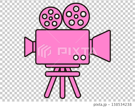映画の撮影用ビデオカメラのイラスト素材5 映画の撮影用ビデオカメラのイラスト素材5 138534238