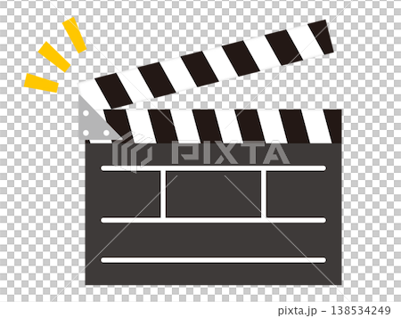Clapperboard illustration material 2 Clapperboard illustration material 2 138534249