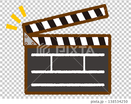 カチンコのイラスト素材3 カチンコのイラスト素材3 138534250