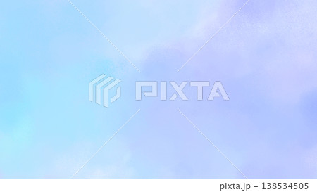 青色の水彩絵の具が滲む背景 138534505