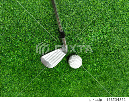 golf ball on green grass 138534851