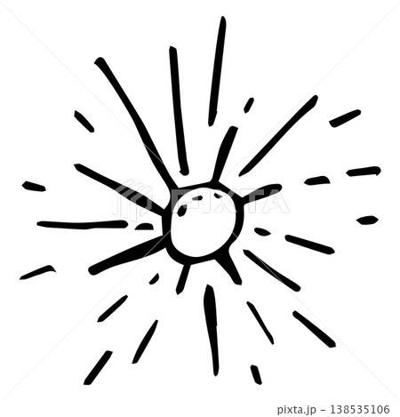 Bright sun stylized as graphics Bright sun stylized as graphics 138535106