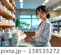 薬局で処方箋を確認する薬剤師 138535272