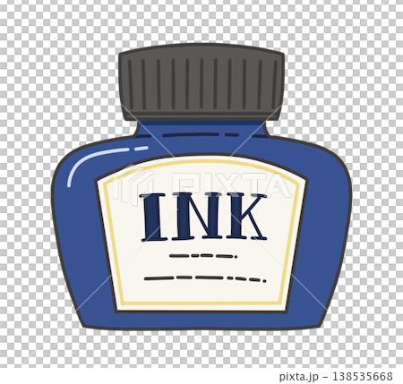 藍色墨水瓶 138535668