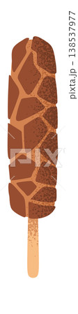 IceCream Bar With Crunch Coating Cartoon 138537977