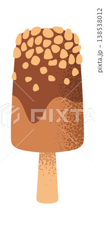 Ice Cream Bar With Nuts Cartoon Style Ice Cream Bar With Nuts Cartoon Style 138538012
