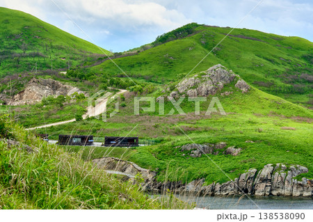 The nature of the Khasansky district of Primorsky Krai, Russia. The lip of the Teal of the Slavic Bay, the inner bay of Peter the Great in the summer. The nature of the Khasansky district of Primorsky Krai, Russia. The lip of the Teal of the Slavic Bay, the inner bay of Peter the Great in the summer. 138538090