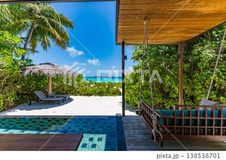モルディブのホテルのビーチヴィラのプライベートプール 138538701