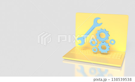 Computer Maintenance Technical Support and System Repair Concept 3d render. 138539538
