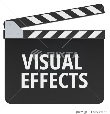 Visual Effects concept with film clapperboard. 3D rendering 138539642
