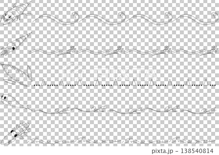 Pop art Ordovician creature divider line material set 138540814
