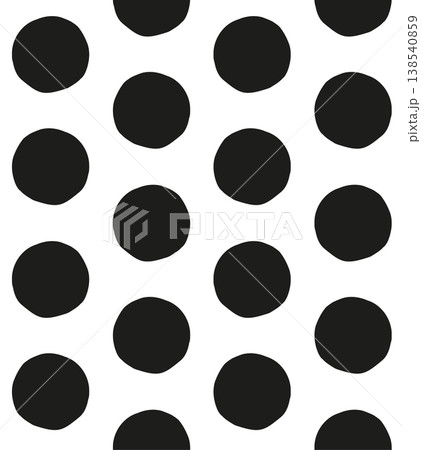 Vector seamless pattern of hand drawn circle 138540859