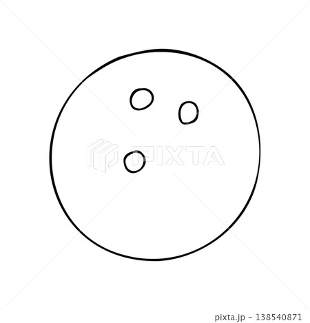 Vector hand drawn sketch doodle bowling ball 138540871