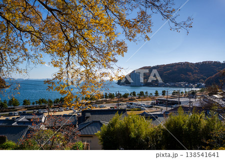 坂越浦城跡から見る坂越湾の風景(赤穂市) 坂越浦城跡から見る坂越湾の風景(赤穂市) 138541641