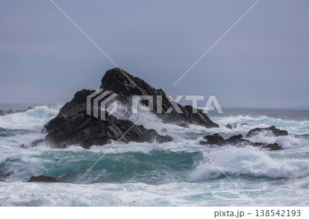 大荒れの海岸 138542193
