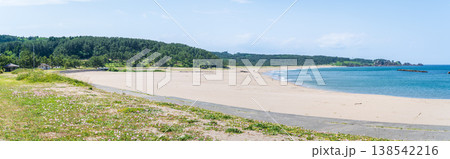 「青森県」渚に花咲く初夏の種差海岸・八戸市 「青森県」渚に花咲く初夏の種差海岸・八戸市 138542216