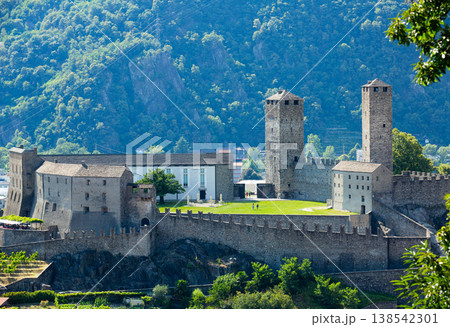 Castles of Bellinzona are group of fortifications located around the town of Bellinzona, capital of the Swiss canton of Ticino Castles of Bellinzona are group of fortifications located around the town of Bellinzona, capital of the Swiss canton of Ticino 138542301