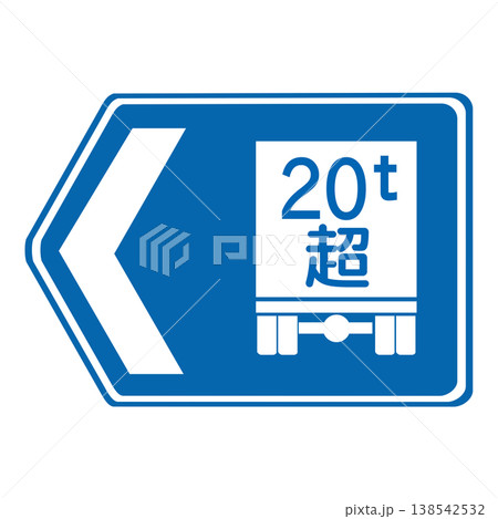 案内標識　総重量限度緩和指定道路 138542532