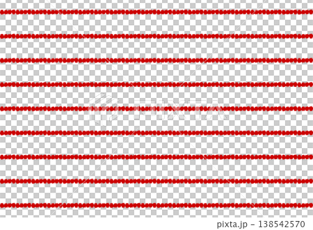 A horizontal stripe pattern with red dots on a white background - a pop-style red and white border background material. 138542570